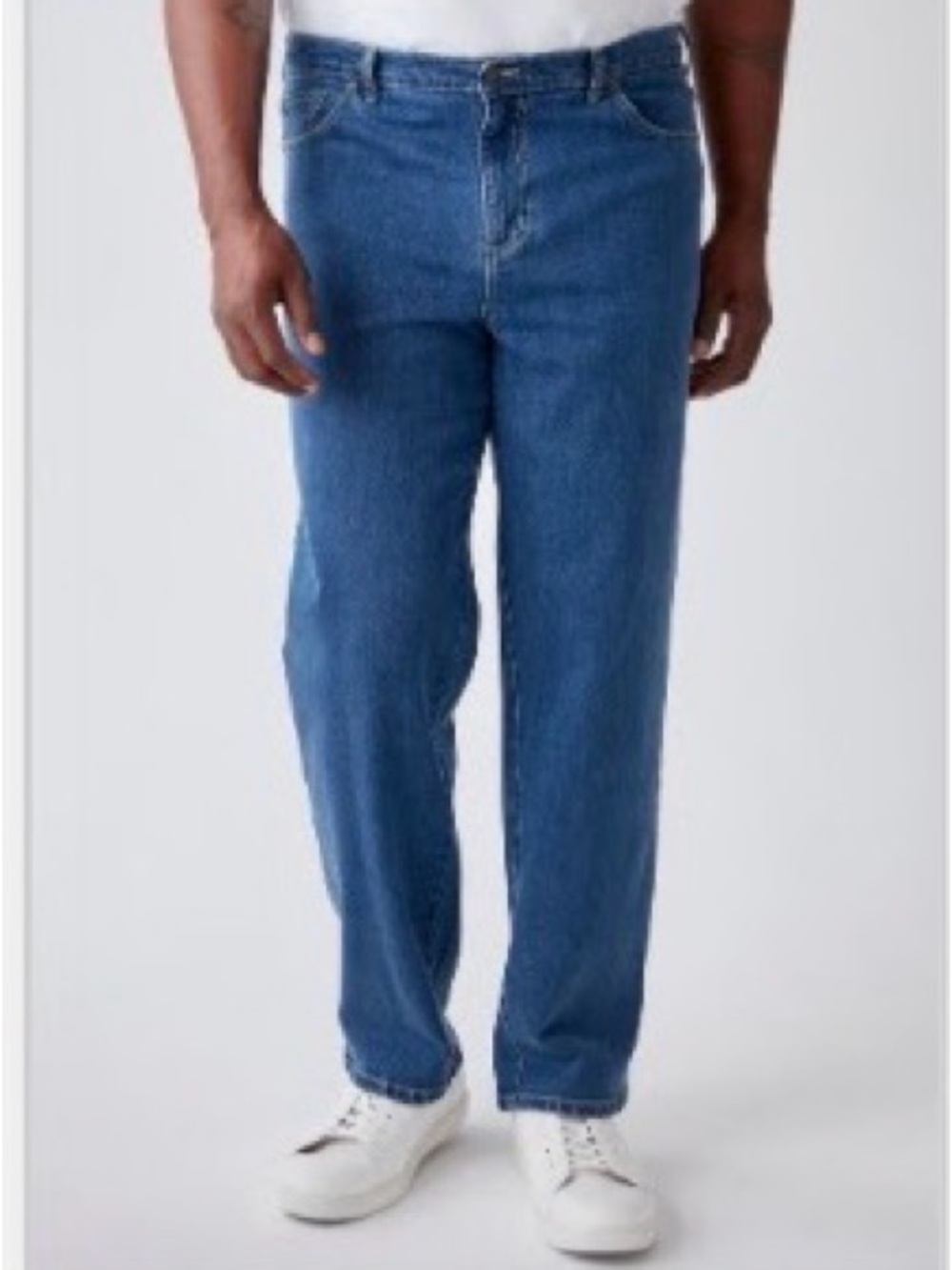 Men's Relaxed Fit 5-pocket Stretch Stone Washed Blue Jeans